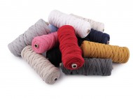 Bavlněná šňůra plochá tkaná / macrame šíře 8-10 mm - zvětšit obrázek