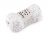 Pletací příze Cotton Gold Paillettes s flitry 50 g 1 (7102) bílá stříbrná, 1 ks - zvětšit obrázek