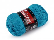 Bavlněná pletací příze Twister Ibiza 50 g 10 (65) modrá sytá, 1 ks - zvětšit obrázek