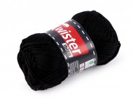 Bavlněná pletací příze Twister Ibiza 50 g 14 (90) černá, 1 ks - zvětšit obrázek
