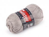 Bavlněná pletací příze Twister Ibiza 50 g 13 (92) šedá světlá, 1 ks - zvětšit obrázek