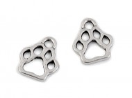 Přívěsek tlapka pro pejska 11x13 mm platina, 10 ks - zvětšit obrázek