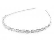 Štrasová čelenka do vlasů crystal, 1 ks - zvětšit obrázek