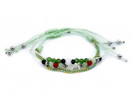 Náramek shamballa ze skleněných korálků sada 3 ks - zvětšit obrázek