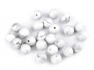 Minerální korálky Howlit 8 mm howlit, 12 ks - zvětšit obrázek