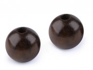 Velké dřevěné korále 40 mm 5 hnědá, 2 ks - zvětšit obrázek