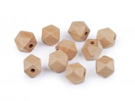 Dřevěné korálky nelakované 12x12 mm přírodní, 10 ks - zvětšit obrázek
