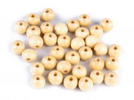 Dřevěné korálky 10 mm 1 přírodní sv., 20 g - zvětšit obrázek