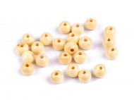 Dřevěné korálky 8 mm 1 přírodní sv., 20 g - zvětšit obrázek