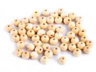 Dřevěné korálky 8 mm 1 přírodní sv., 20 g - zvětšit obrázek
