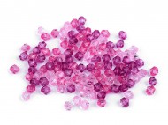 Plastové korálky cínovky / sluníčko 6x6 mm 6 fialovorůžová mix, 25 g - zvětšit obrázek