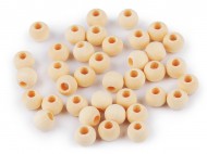 Dřevěné korálky nelakované 10 mm přírodní sv., 30 g - zvětšit obrázek