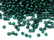 Rokajl 8/0 - 3 mm s průtahem, zářivé barvy 2227 zelená tmavá, 50 g - zvětšit obrázek