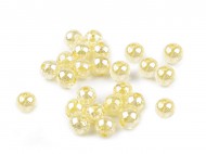Plastové korálky s AB efektem 8 mm 2 žlutá světlá, 10 g - zvětšit obrázek