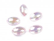 Plastové korálky olivy 13x20 mm 2 růžová nejsv., 10 g - zvětšit obrázek