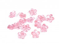 Plastové knoflíky / korálky květ 12 mm 1 růžová sv., 5 g - zvětšit obrázek