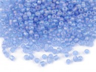 Rokajl 8/0 - 3 mm frosted AB M166 modrá světlá, 50 g - zvětšit obrázek