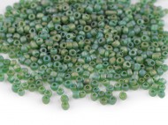 Rokajl 8/0 - 3 mm frosted AB M167B zelená, 450 g - zvětšit obrázek