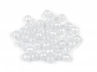 Plastov korlky perleov AB frost efekt 10 mm 1 bl AB, 20 g - zvtit obrzek