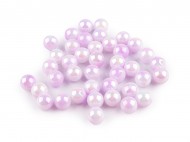 Plastové korálky s mermaid efektem 10 mm 4 fialová nejsvětlejší, 500 g - zvětšit obrázek