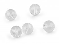 Křišťál, minerální korálky 10 mm křišťál, 5 ks - zvětšit obrázek
