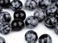 Minerální korálky Obsidián vločkový 8 mm
