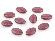 Skleněné korálky praskačky ovál s listrem 11x16 mm - zvětšit obrázek
