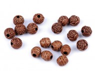 Plastové korálky ornament, růže 10 mm - zvětšit obrázek