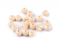 Dřevěné korálky nelakované 10 mm