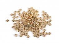 Plastové korálky rondelky / mezidíly 6 mm metalické