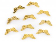 Ozdobný díl andělská křídla 12x29 mm zlatá, 10 ks - zvětšit obrázek