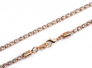 Štrasový řetízek na kabelky i oděvy délka 32,5 cm 2 crystal zlatá, 1 ks - zvětšit obrázek