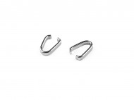 Šlupna z nerezové oceli 2x10 mm 2 (3 mm) platina, 10 ks - zvětšit obrázek