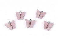 Kovový přívěsek / taháček na zip motýl perleťový 13x15 mm