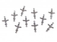 Ozdobný díl / přívěsek křížek 13x22 mm - zvětšit obrázek