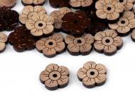 Květ z kokosu 15 mm k nalepení / k přišití - zvětšit obrázek