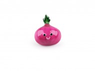 Brož / odznak mini 3 pink ředkvička, 1 ks - zvětšit obrázek