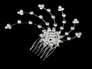 Hřeben do vlasů s broušenými kamínky hand made crystal, 1 ks - zvětšit obrázek