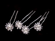 Štrasová vlásenka květ 18 mm crystal, 2 ks - zvětšit obrázek
