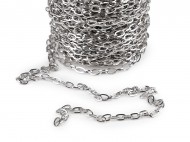 Řetízek z nerezové oceli 4 a 6 mm metráž 1 (4 mm) platina, 1 m - zvětšit obrázek