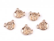 Kovový přívěsek / taháček na zip ryba 16x16 mm - zvětšit obrázek