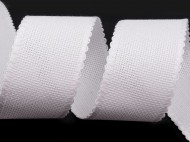 Kanavný pás šíře 50 mm zoubkovka 1 bílá přírodní, 1 m - zvětšit obrázek