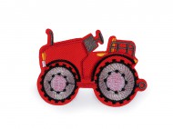 Nažehlovačka traktor 1 červená, 10 ks - zvětšit obrázek
