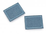 Nažehlovací záplaty pro opravy dírek jeans 3x4 cm 1 modrá světlá, 10 ks - zvětšit obrázek