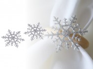 Nažehlovačka vločka s glitry 4 cm