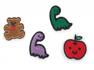 Nažehlovačka medvídek, dinosaurus, jablko