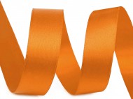 Atlasová stuha oboulící šíře 24 mm 211 oranžová, 20 m - zvětšit obrázek