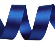 Atlasová stuha oboulící šíře 24 mm 411 modrá safírová, 20 m - zvětšit obrázek