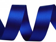 Atlasová stuha oboulící šíře 24 mm 415 modrá sytá, 20 m - zvětšit obrázek