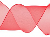 Organzová stuha s perleťovým leskem šíře 80 mm 8 červená, 13.5 m - zvětšit obrázek